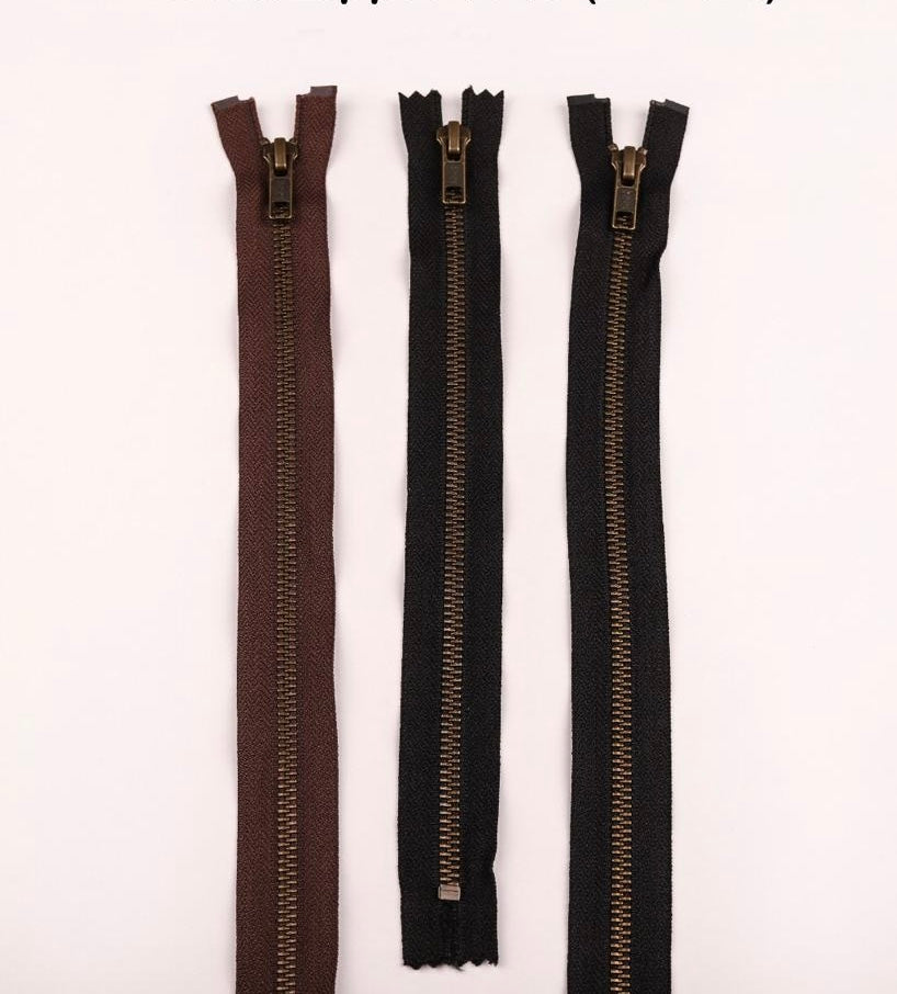 #5 Antique Brass Close End Zipper