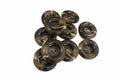 48L (30mm) Dark Tortoiseshell Effect Buttons – 2 Hole, Gloss Finish