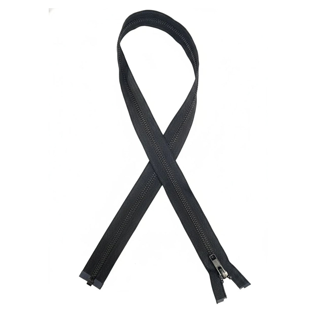#5 Black Oxidised Open End Metal Zipper