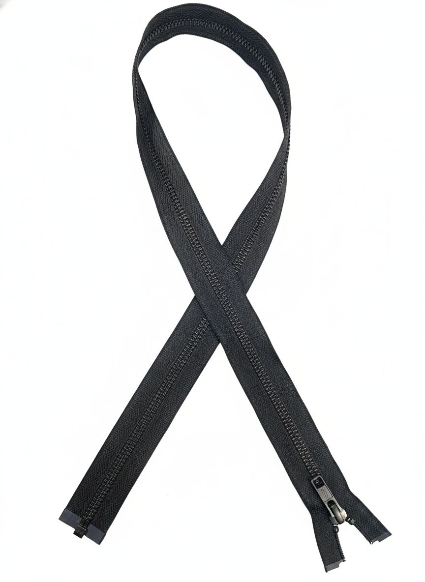 #5 Black Oxidised Open End Metal Zipper