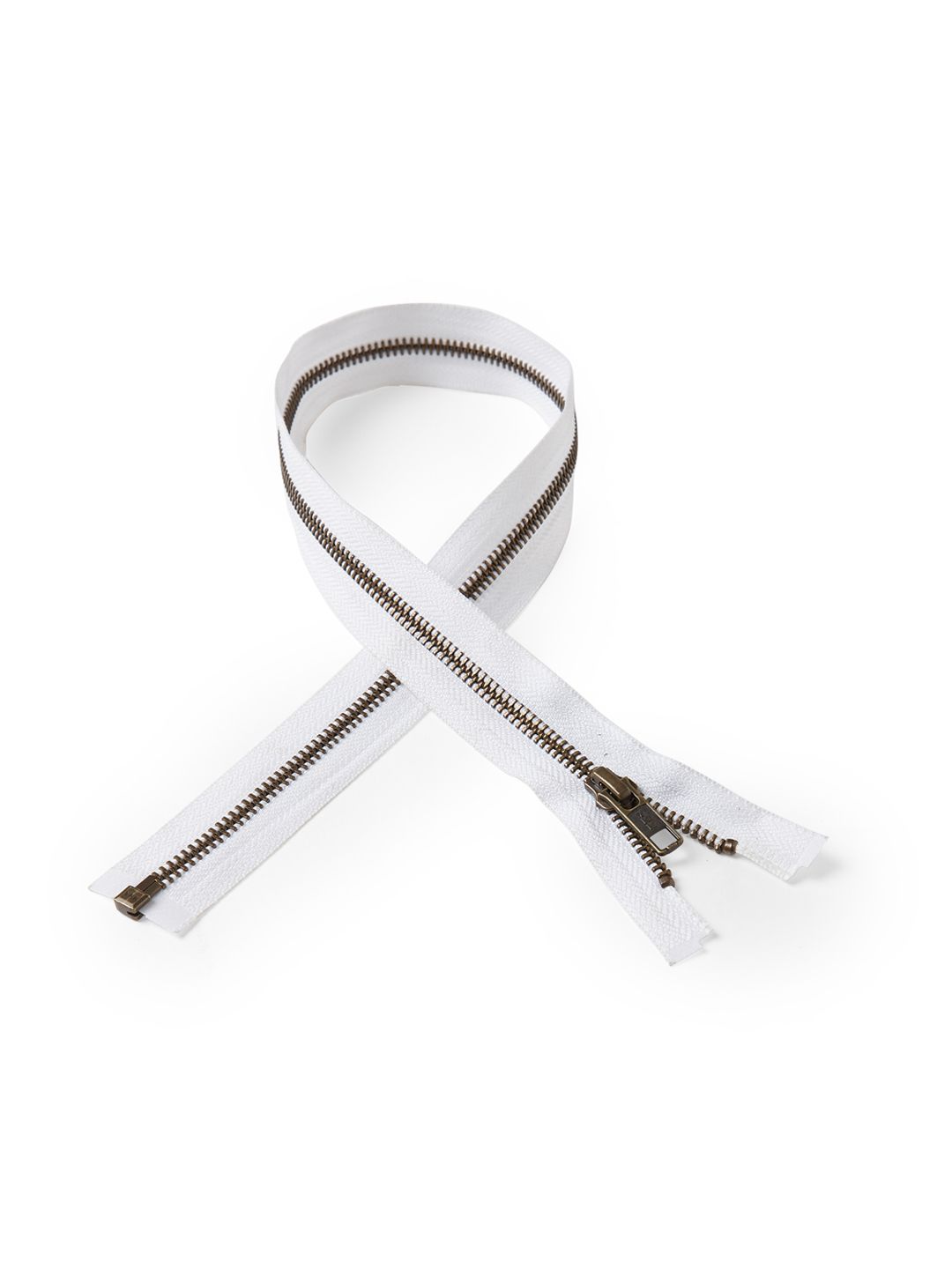 #5 Antique Brass Open End Metal Zipper